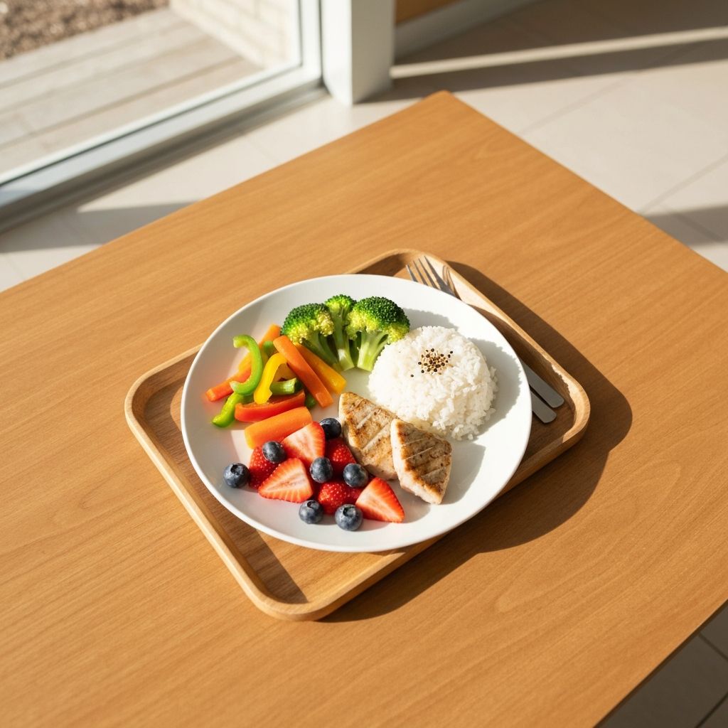 給食：栄養バランスの取れた手作りランチ