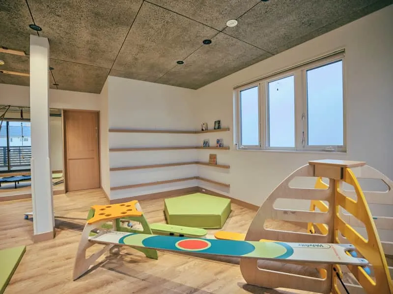 遊具のあるプレイルーム